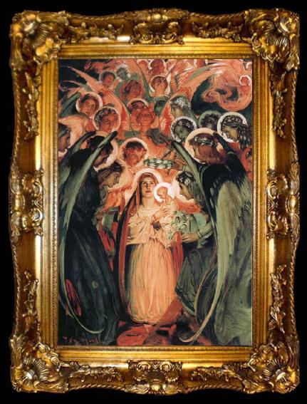 framed  Frank Dumond Nativity, ta009-2
